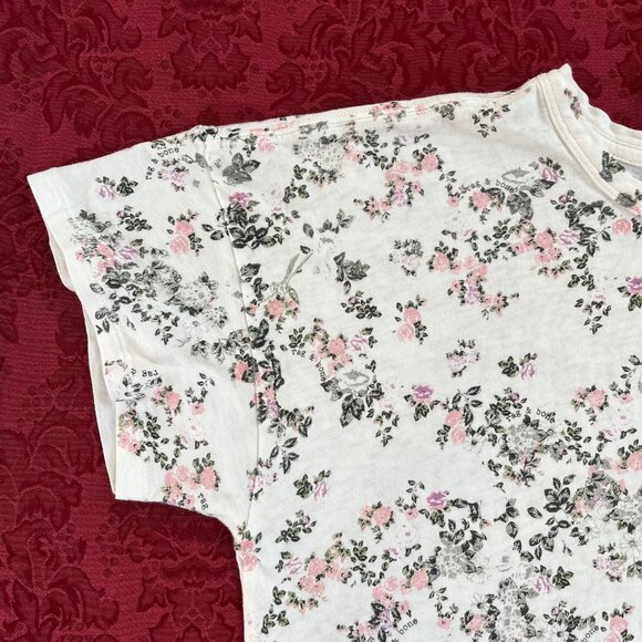 Rag and Bone New York Pima Cotton Floral Short Sleeve Tee T-shirt Top - Picture 5 of 16